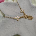 luxury rose gold charm & crystal necklace (flower pendant) (copy)