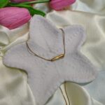 korean style golden necklace minimalist curved bar edition