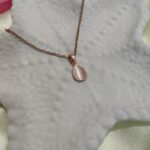 korean style rose gold chain with pendent