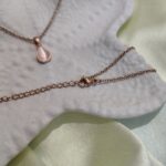 korean style rose gold chain with pendent