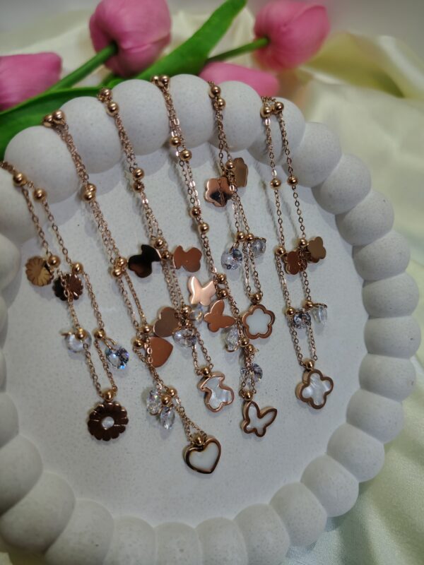 korean style rose gold chain with pendant (copy)